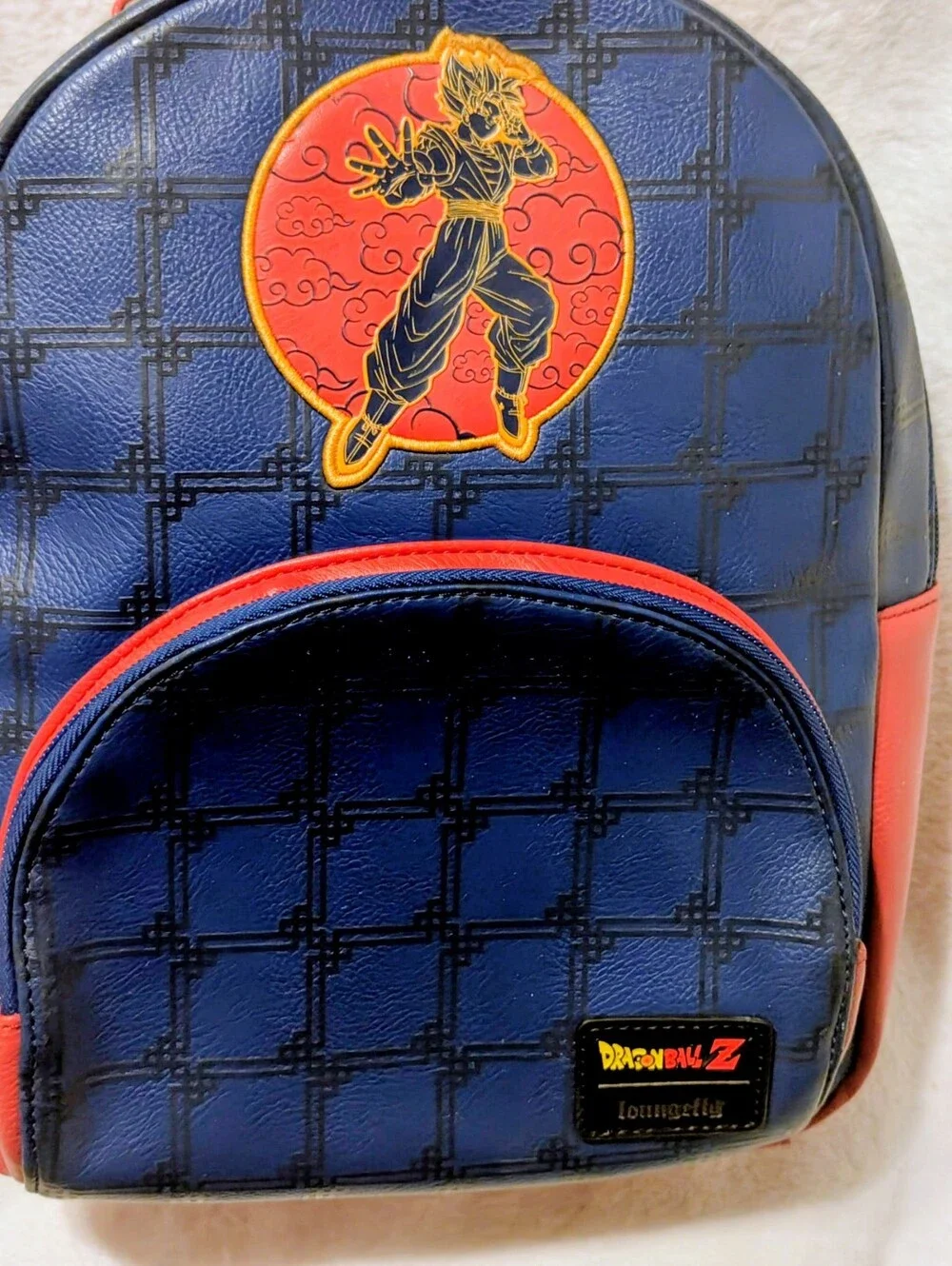 Loungefly Navy and Red Saiyan Goku Dragon Ball Z Mini Backpack 11